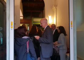 Entrance to the senate building in Rome Entrance to the senate building in Rome